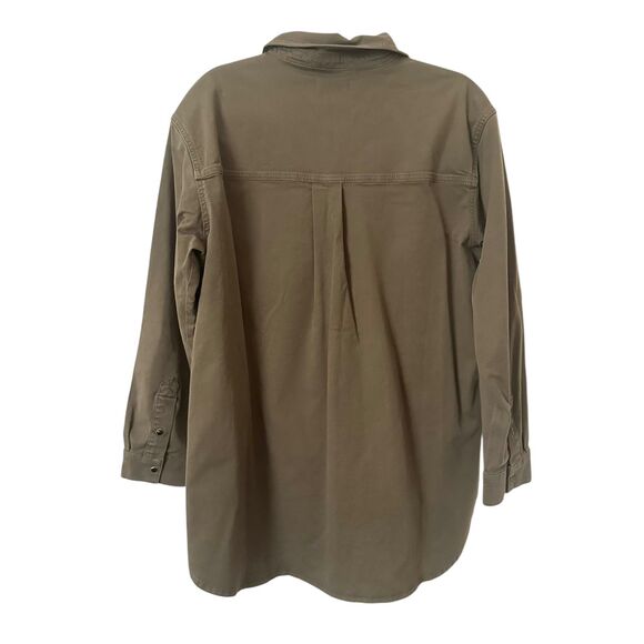 ANINE BING Simon Buttoned Shirt‎ Army Green NWT Medium - Picture 3 of 6